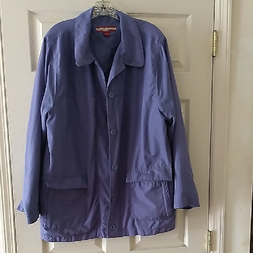 Haband Lavender Button-Front Lightweight Shirt Jacket